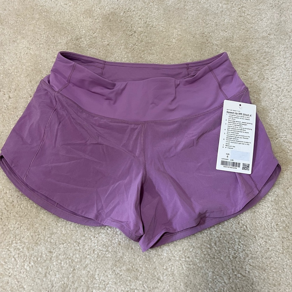 Lululemon speed up MR 4” shorts